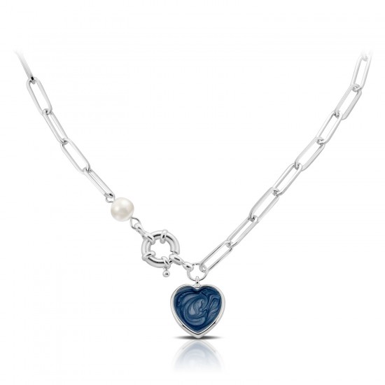 Kalung Perak Cuore Enamel