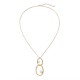 Kalung Emas Mutiara Double Circle