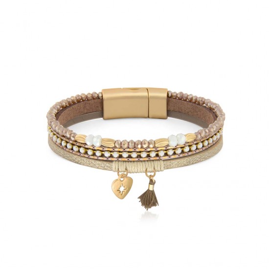 Cuore Leather Brown Bracelet