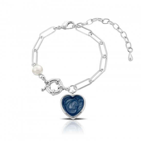 Gelang Perak Cuore Enamel