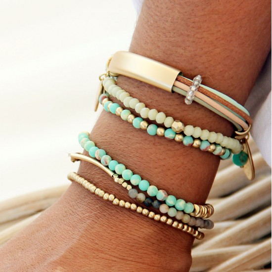 Ferdinand Beaded Gold Bracelet