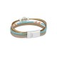 Coin Silver Leather Bracelet