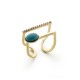 Cincin Turquoise Zircon Emas