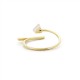 Quartz Zircon Gold Ring