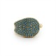 Cincin Wave Emas Zirkon Turquoise 