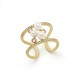 Allure Pearl Zircon Gold Ring