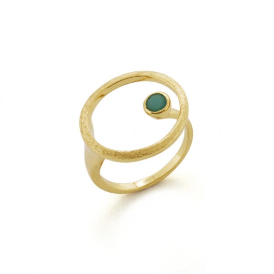 Pool Turquoise Gold Ring 