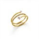 Allure Wrap Pearl Zircon Gold Ring 