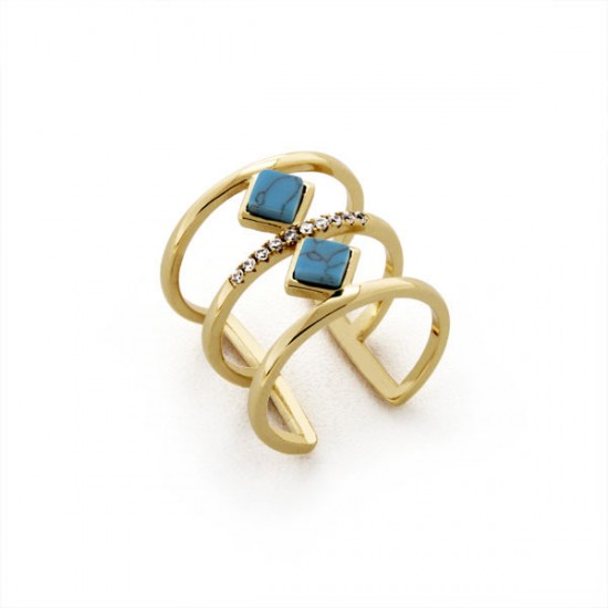 Cincin Emas Turqouise Zirkon Cindy