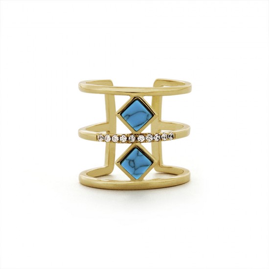 Cincin Emas Turqouise Zirkon Cindy