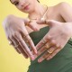 Cincin Emas Disks Kristal 