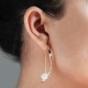 White Rock Pearl Long Gold Earrings