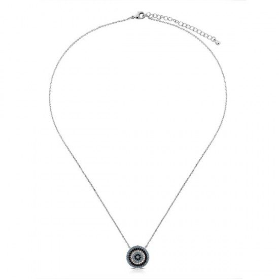 Kalung Perak Zirkon Mata