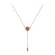 Champagne Crystal Rose Gold Necklace