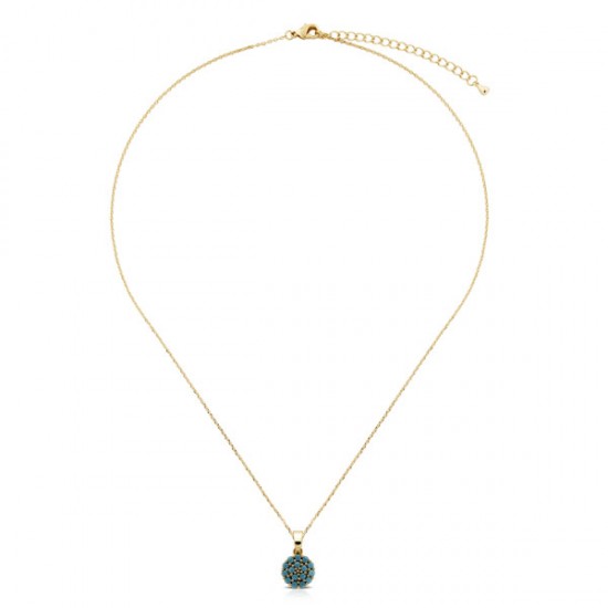 Turquoise Zircon Gold Necklace