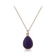 Kalung Kuarsa Druzy Pastel Rose Gold