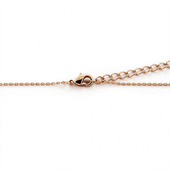 Kalung Kuarsa Druzy Pastel Rose Gold