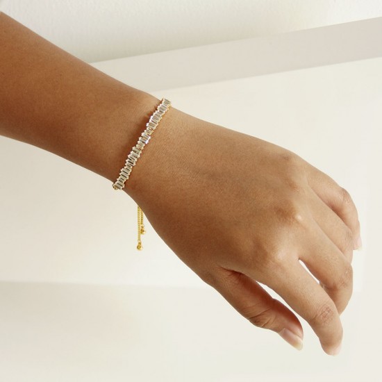 Baguette Crystal Gold Bracelet