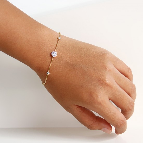 Sinar Zircon Gold Bracelet