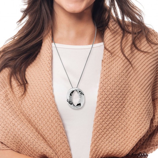 Nol Long Silver Necklace