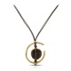 Kalung Kulit Agate Emas Talisman
