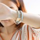 Sara Double Wrap Leather Gold Bracelet