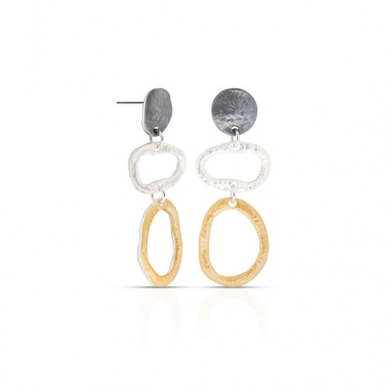 Lupita Tri Tone Earrings