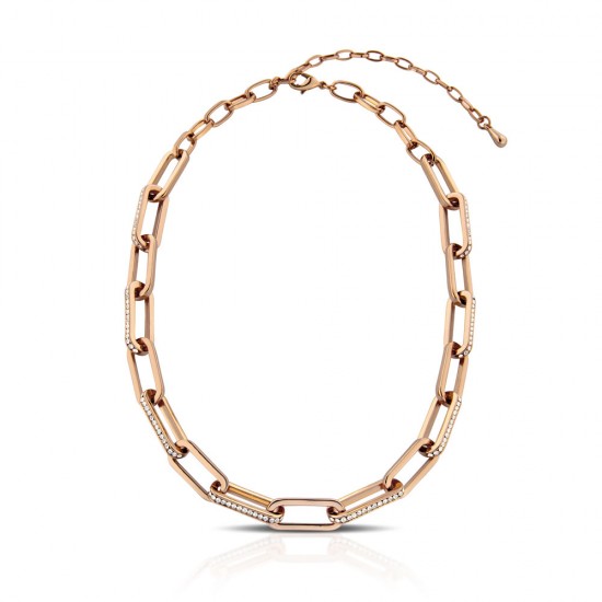 Chain Crystal Rose Gold Necklace