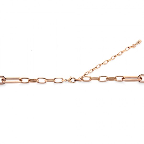 Chain Crystal Rose Gold Necklace