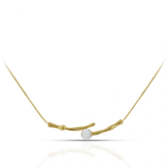 Kalung Mutiara EMas One Line