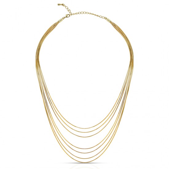 Tiny Layered Chain Gold Necklace