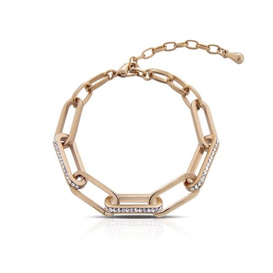 Chain Crystal Rose Gold Bracelet