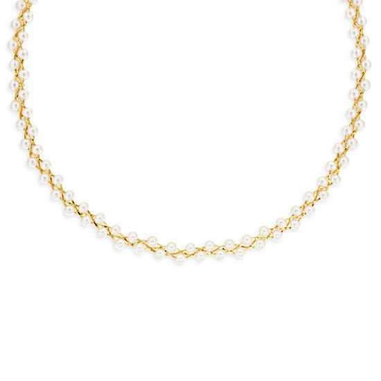 Kalung Perak Mutiara Duble Way
