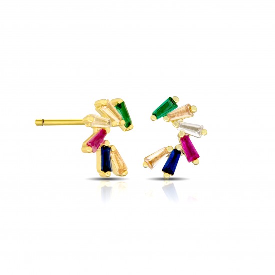 Anting Emas Multicolor Zirkon Marian