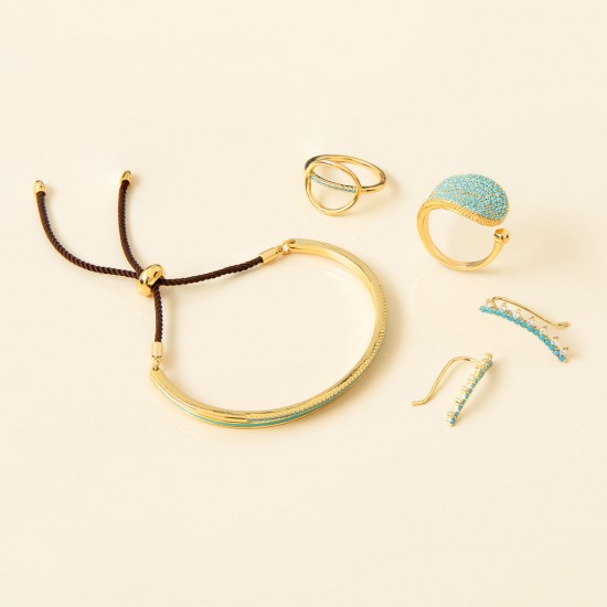 Allure Emas Turquoise Zirkon Ear Cuff