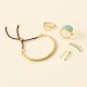 Allure Emas Turquoise Zirkon Ear Cuff