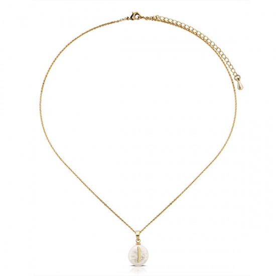 Abstract Pearl Gold Necklace
