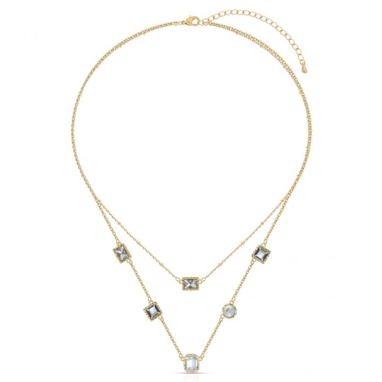 Kalung Layered Emas Round and Square