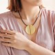 Gold Coin Leather Necklace
