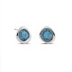 Aqua Blue Silver Earrings