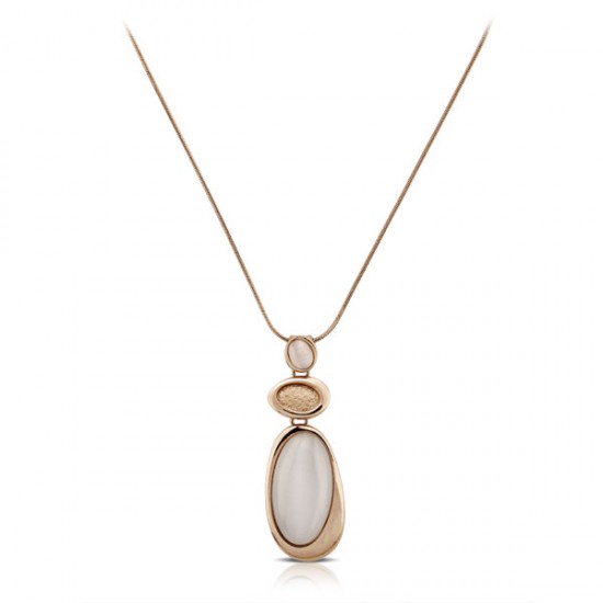 Pia Cat Eye Rose Gold Necklace