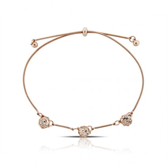 Fiore Crystal Rose Gold Bracelet
