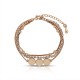 Gelang Kristal Multi Layered Rose Gold