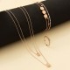 Gelang Kristal Multi Layered Rose Gold