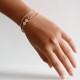 Gelang Kristal Multi Layered Rose Gold