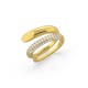 Cincin Zircon Emas Wrap