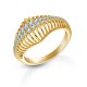 Space Zircon Gold Ring