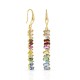Feta Multicolour Zircon Gold Earrings
