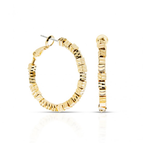 Inka Gold Hoop Earrings
