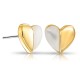 Half Heart Gold Earrings